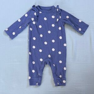 Cat & Jack Blue and White Polka Dot 0-3m